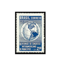 COMEMORATIVO BRAZIL 1958 VII REUNIÃO CONG INT DE MUNICÍPIOS - comprar online