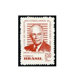 COMEMORATIVO BRAZIL 1960 AÉREO VISITA DO PRES EUA DWIGHT EISENHOWER - comprar online