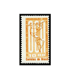 COMEMORATIVO BRAZIL 1963 15º ANIV DA CARTA DOS ESTADOS AMERICANOS - comprar online