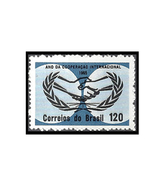 COMEMORATIVO BRAZIL 1965 ANO DA COOPERAÇÃO INTERNACIONAL