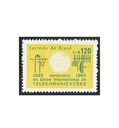 COMEMORATIVO BRAZIL 1965 CENT UNIÃO INTERNACIONAL TELECOMUNICAÇÕES