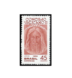 COMEMORATIVO BRAZIL 1966 AÉREO 21º CONCILIO VATICANO II