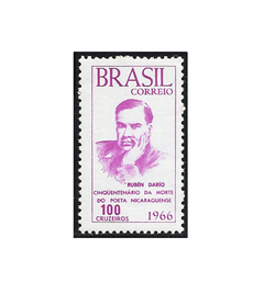 COMEMORATIVO BRAZIL 1966 CINQUENTENÁRIO DA MORTE DE RUBÉN DARIO