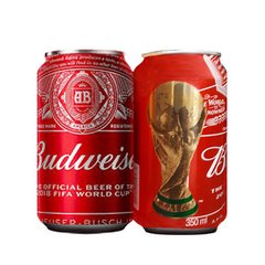 LATA VAZIA BUDWEISER OFFICIAL BEER 2018 CUP LATA 350 ML ALUMÍNIO BRAZIL