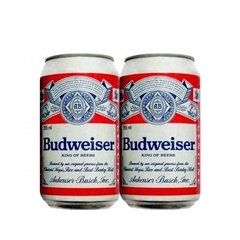 LATA VAZIA BUDWEISER KING OF BEERS 355 ML ALUMINIO USA