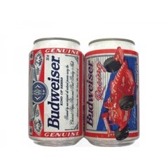 LATA VAZIA BUDWEISER RACING BEER 355 ML ALUMINIO USA