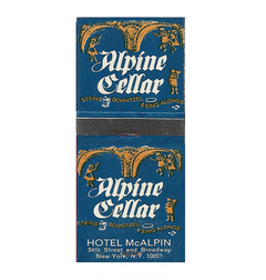 CAIXA ALPINE CELLAR HOTEL McALPIN NEW YORK USA PADRÃO PEQUENA - comprar online