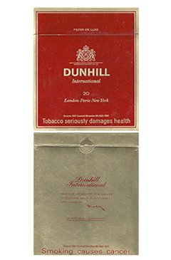 CARTEIRA VAZIA DUNHILL INTERNATIONAL FILTRO LUXO DUNHILL TOBACCO ENGLAND