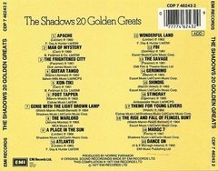 CD THE SHADOWS 20 GOLDEN GREATS 1977 GRAV EMI RECORDS ITALY - comprar online