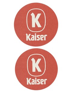 BOLACHA CERVEJA KAISER PILSEN BRASIL REDONDA 9,5 CM