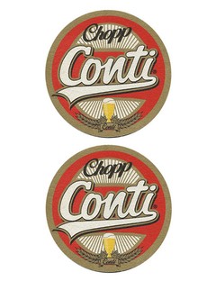 BOLACHA CONTI CHOPP CLARO REDONDA 9 CM BRAZIL