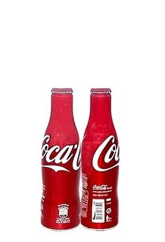 GARRAFA VAZIA REFRIGERANTE COCA COLA ALUMÍNIO 250 ML BRAZIL