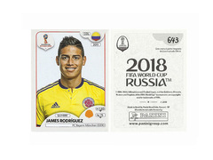 FIGURINHA COPA FIFA 2018 COLOMBIA JAMES RODRÍGUES Nº 643