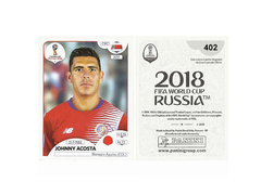 FIGURINHA COPA FIFA 2018 COSTA RICA JOHNNY ACOSTA Nº 402