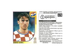 FIGURINHA COPA FIFA 2002 CROATIA DARIO SIMIC Nº 478