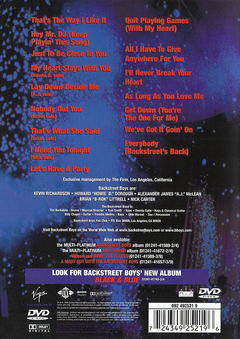 DVD BACKSTREET BOYS LIVE IN ORLANDO 1999 NTSC GRAV EMI MUSIC BRAZIL - comprar online