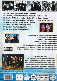 DVD KANSAS 30th ANNIVERSARY COLLECTION NTSC 90 MIN GRAV INTERZONE RECORDS - comprar online