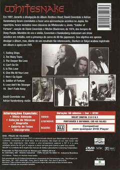 DVD WHITESNAKE STARKERS IN TOKYO 1997 NTSC 50 MIN GRAV LW EDITORA BRAZIL - comprar online