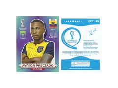 FIGURINHA COPA FIFA 2022 ECUADOR AYRTON PRECIADO Nº ECU 19