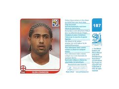 FIGURINHA COPA FIFA 2010 ENGLAND GLEN JOHNSON Nº 187