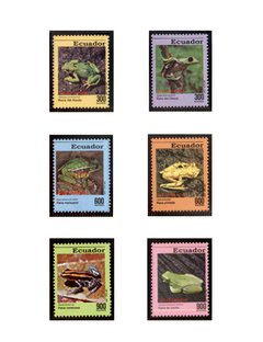 SELO FAUNA ECUADOR ANFIBIOS 1983 6 VALORES