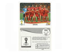 FIGURINHA COPA FIFA 2014 ESPAÑA SELEÇÃO Nº 109