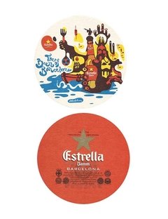 BOLACHA CERVEJA ESTRELLA DAMM BEER OF BARCELONA