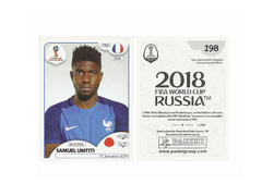 FIGURINHA COPA FIFA 2018 FRANCE SAMUEL UMTITI Nº 198