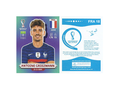 FIGURINHA COPA FIFA 2022 FRANCE ANTOINE GRIEZMANN Nº FRA 18