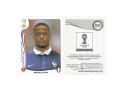 FIGURINHA COPA FIFA 2014 FRANCE PATRICE EVRA Nº 377
