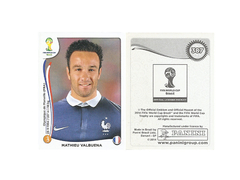 FIGURINHA COPA FIFA 2014 FRANCE MATHIEU VALBUENA Nº 387