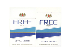 BOX VAZIO FREE BOX ULTRA LIGHTS BAIXO TEOR SOUZA CRUZ S/A BRAZIL - comprar online