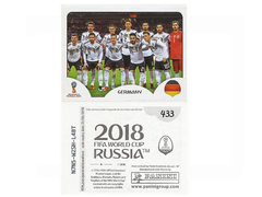 FIGURINHA COPA FIFA 2018 GERMANY SELEÇÃO Nº 433