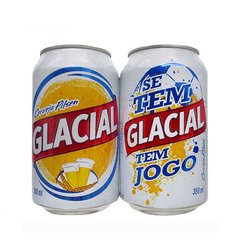 LATA VAZIA GLACIAL SE TEM JOGO PILSEN 350 ML ALUMÍNIO BRAZIL