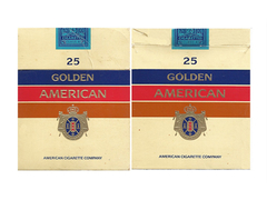 BOX VAZIO GOLDEN AMERICAN 25 FILTER AMERICAN CIGARETTE CO EUROPE - comprar online
