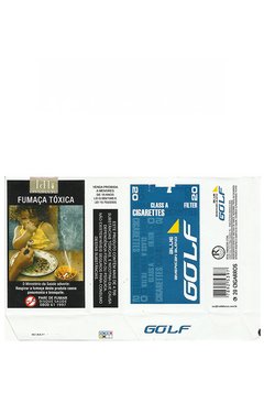 MAÇO VAZIO GOLF FILTER CIGARETTES BLUE REAL TABACOS LTDA BRASIL