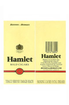 CARTEIRA VAZIA HAMLET MILD 5 CIGARS BENSON & HEDGES LTD ENGLAND