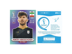 FIGURINHA COPA FIFA 2022 IRAN AMIR ABEDZADEH Nº IRN 3