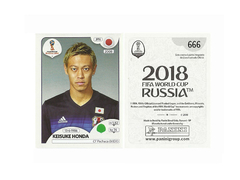 FIGURINHA COPA FIFA 2018 JAPAN KEISUKE HONDA Nº 666