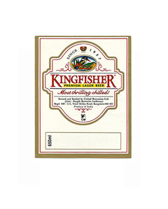 ROTULO KINGFISHER PREMIUM LAGER BEER 650 ML INDIA - comprar online