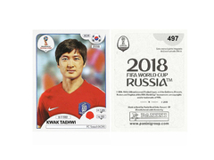 FIGURINHA COPA FIFA 2018 KOREA REPUBLIK KWAK TAEHWI Nº 497