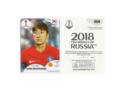 FIGURINHA COPA FIFA 2018 KOREA REPUBLIK JUNG WOOYOUNG Nº 506