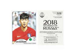 FIGURINHA COPA FIFA 2018 KOREA REPUBLIK SON HEUNGMIN Nº 508
