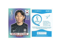 FIGURINHA COPA FIFA 2022 KOREA REPUBLIK SEUNG-GYU KIM Nº KOR 3
