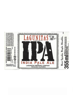 RÓTULO LAGUNITAS CERVEJA IPA INDIA PALE ALE 355 ML BRASIL