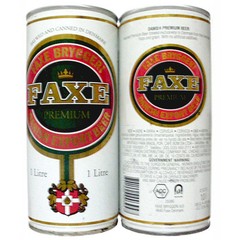 LATA VAZIA FAXE PREMIUM 1 LITRO FERRO DENMARK LATA ANTIGA