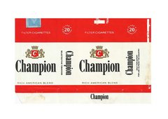 MAÇO VAZIO CHAMPION FILTER CIGARETTES RICH AMERICAN BLEND USA