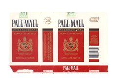 MAÇO VAZIO PALL MALL KING SIZE FILTER CIA SOUZA CRUZ BRASIL - comprar online