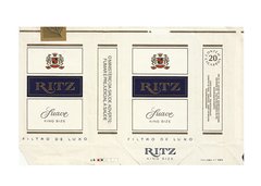 MAÇO VAZIO RITZ SUAVE FILTRO KING SIZE CIA SOUZA CRUZ CIGARROS BRASIL