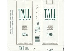 MAÇO VAZIO TALL MENTHOL 120's THE AMERICAN TOBACCO CO USA